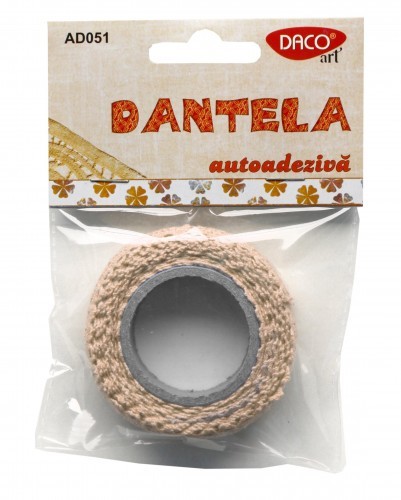 Dantela material textil bumbac autoadeziva Albastru - imagine 4